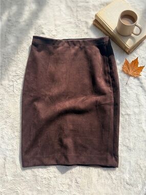 Philosophy Suede Skirt – Size M | Soft Chocolate Brown | Fall Core Western